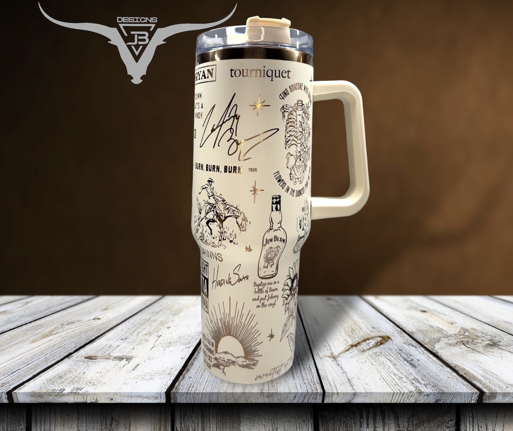 Country Music Zach Bryan 40oz Tumbler with Handle, Birthday Anniversary Tumbler Gift HFN, Gift for Country Music Lover 327447